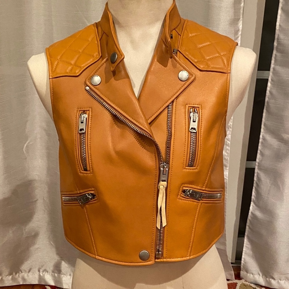 Coach 1941 Surf Biker Vest In Butterscotch